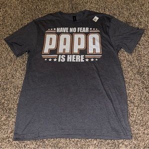 Gildan Dark Gray 'Papa Is Here' T-Shirt